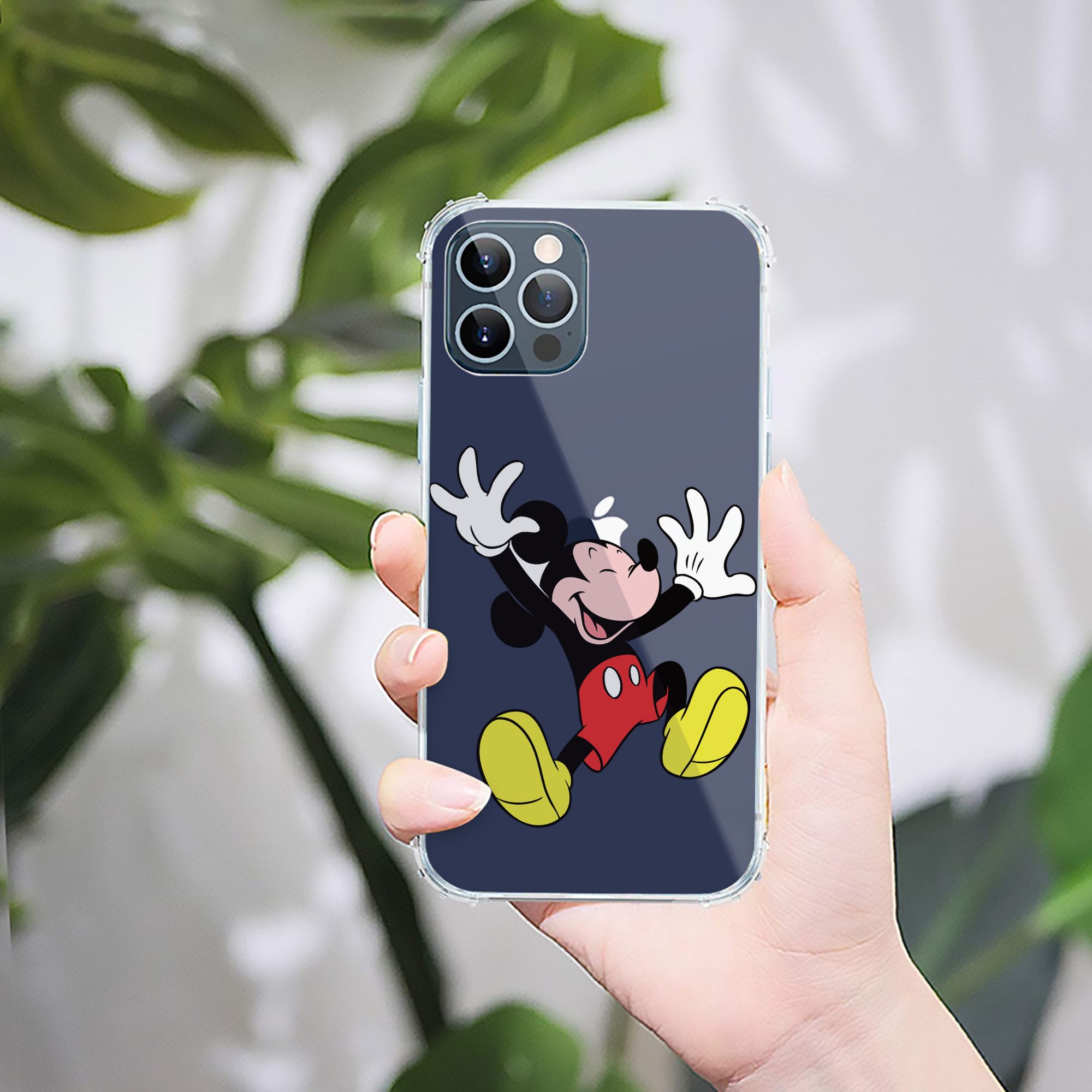 （画像用） ミッキーマウス Mickey Mouse 【iPhone 12シリーズ対応】透明スマホケース（クリアソフトケース）